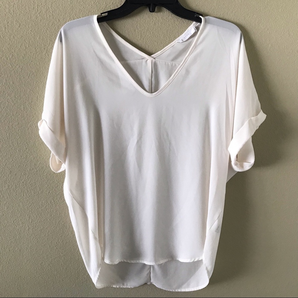 Nordstrom Lush Cuff Sleeve Flowy Blouse